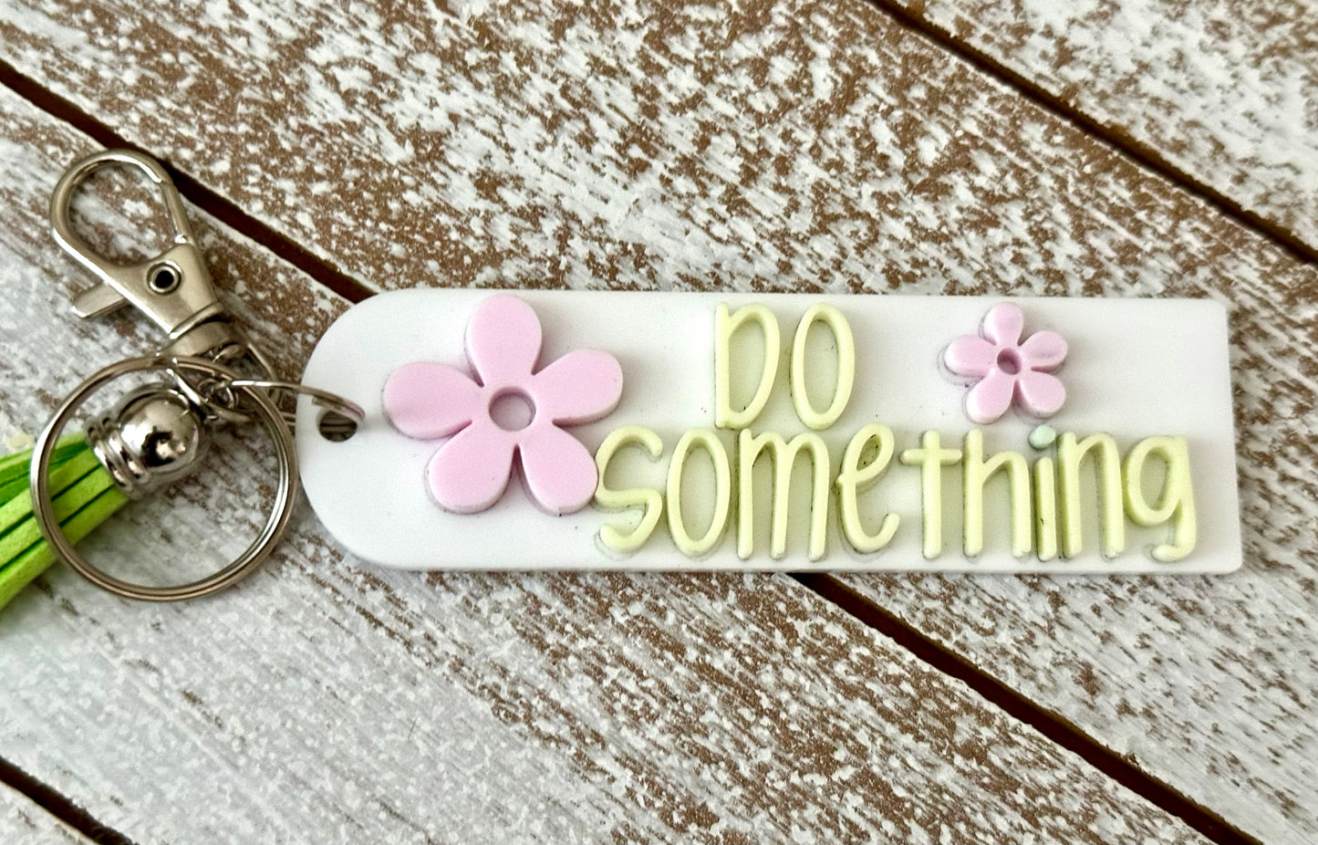 DO SOMETHING 3D Keychain Pastels