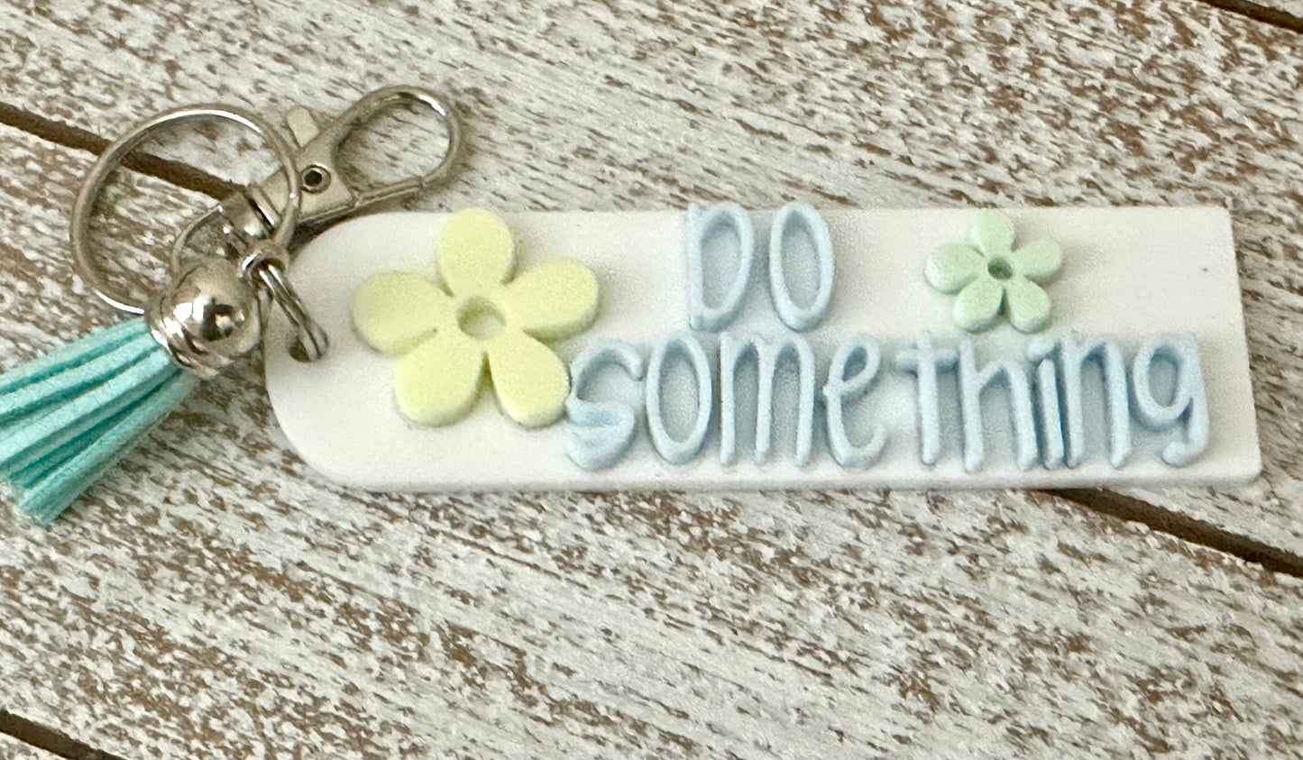 DO SOMETHING 3D Keychain Pastels