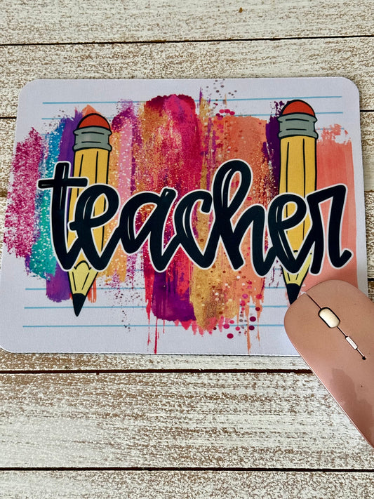 Colorful Teacher Mouse Pad